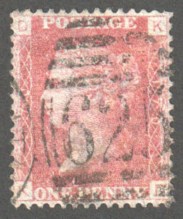 Great Britain Scott 33 Used Plate 170 - KD - Click Image to Close
